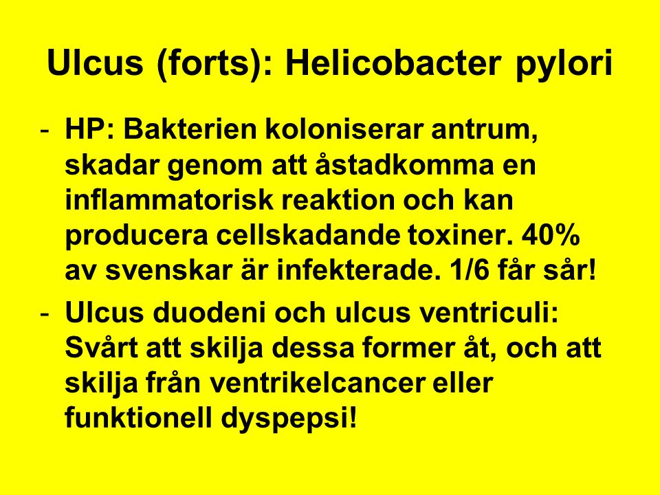 Ulcus (forts): Helicobacter pylori