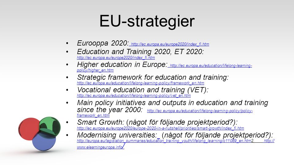 EU-strategier Eurooppa 2020: