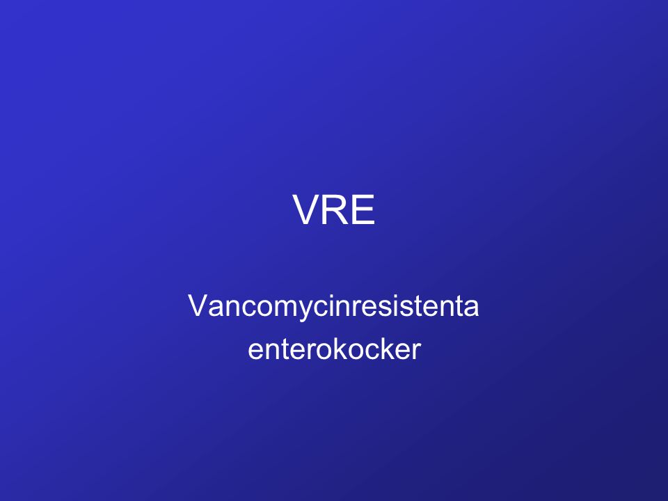 Vancomycinresistenta enterokocker