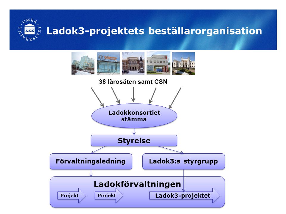 Ladok3-projektets beställarorganisation