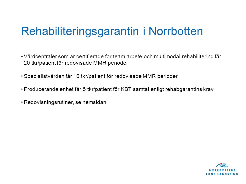 Rehabiliteringsgarantin i Norrbotten