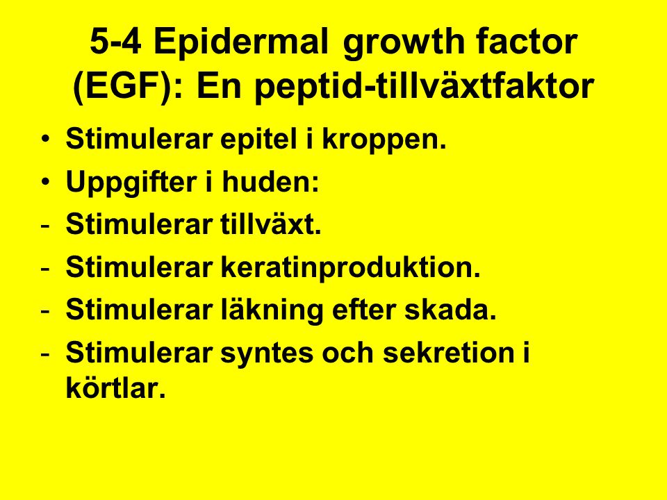 5-4 Epidermal growth factor (EGF): En peptid-tillväxtfaktor
