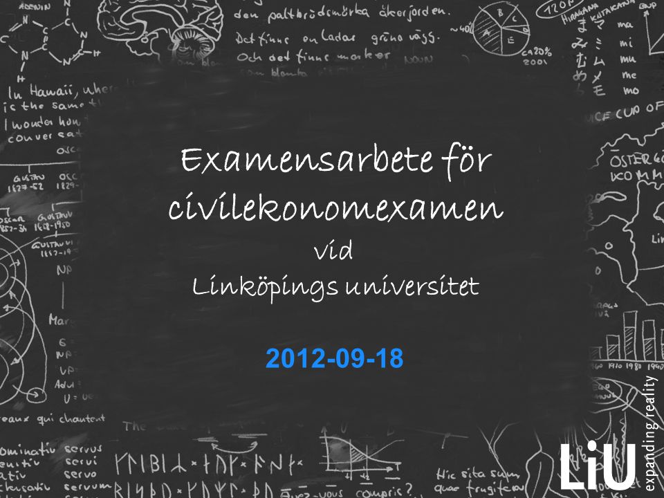 Examensarbete för civilekonomexamen vid Linköpings universitet