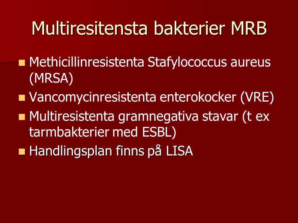 Multiresitensta bakterier MRB
