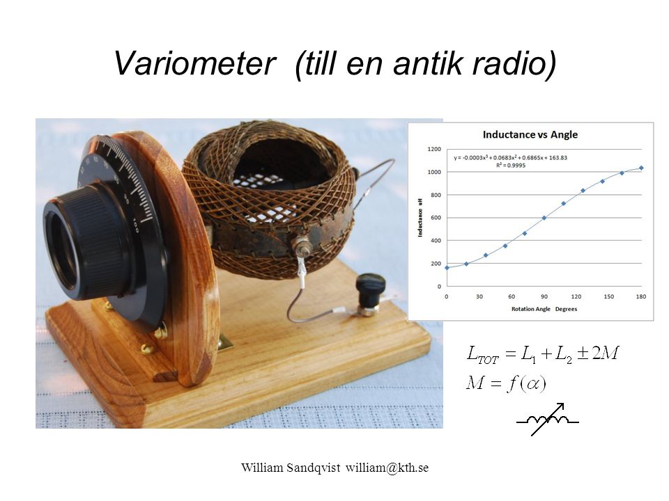 Variometer (till en antik radio)