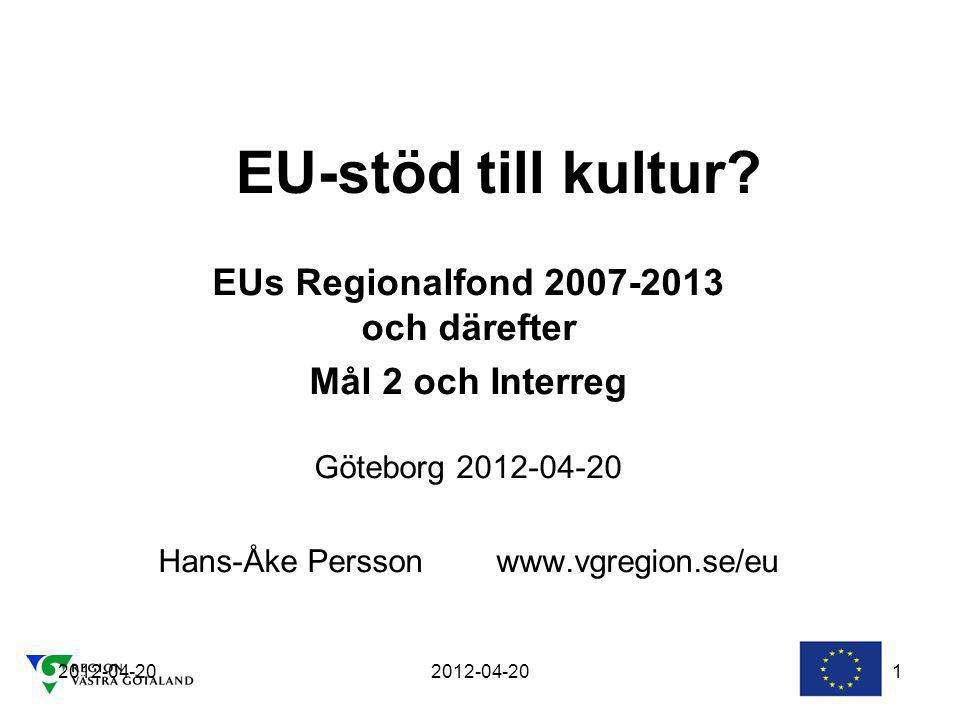 EUs Regionalfond och därefter