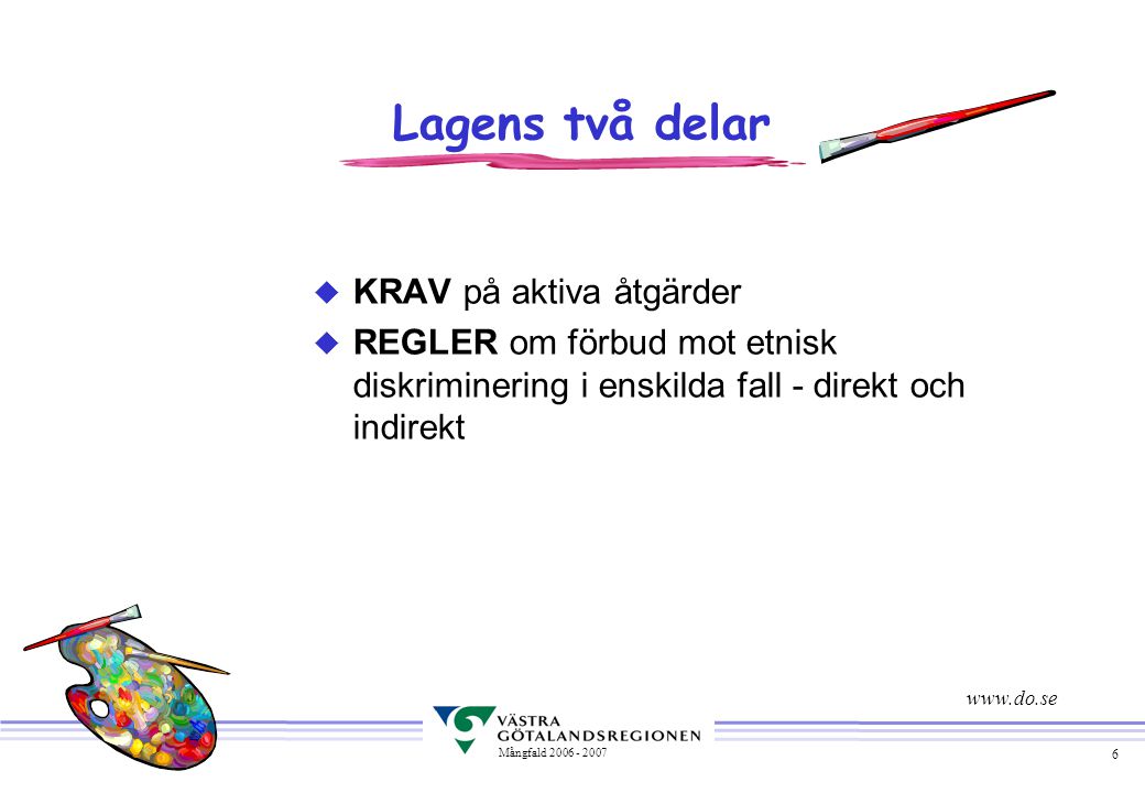 Lagens två delar KRAV på aktiva åtgärder