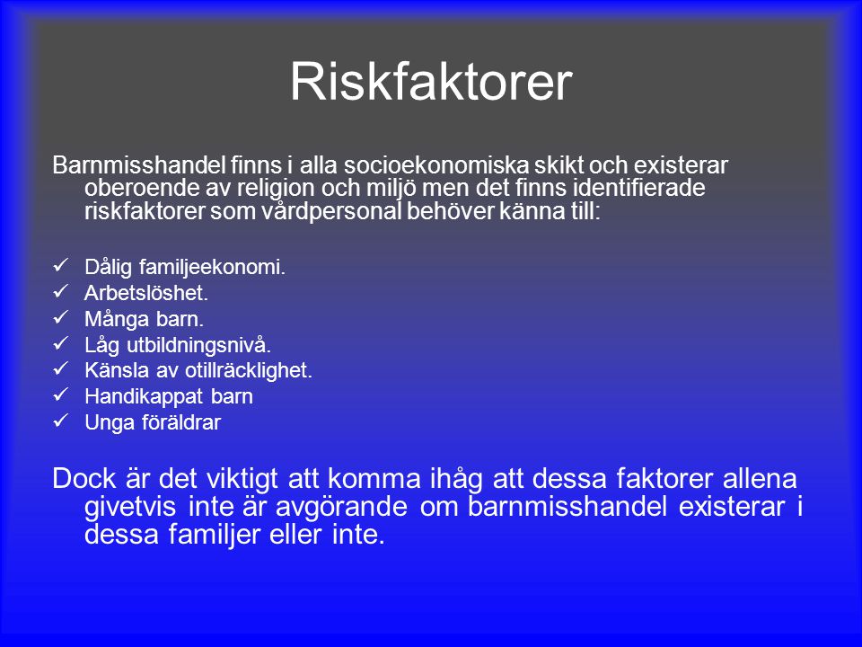 Riskfaktorer