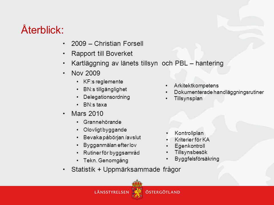 Återblick: 2009 – Christian Forsell Rapport till Boverket
