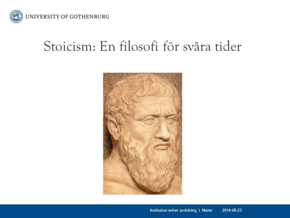 Stoicism: En filosofi för svåra tider