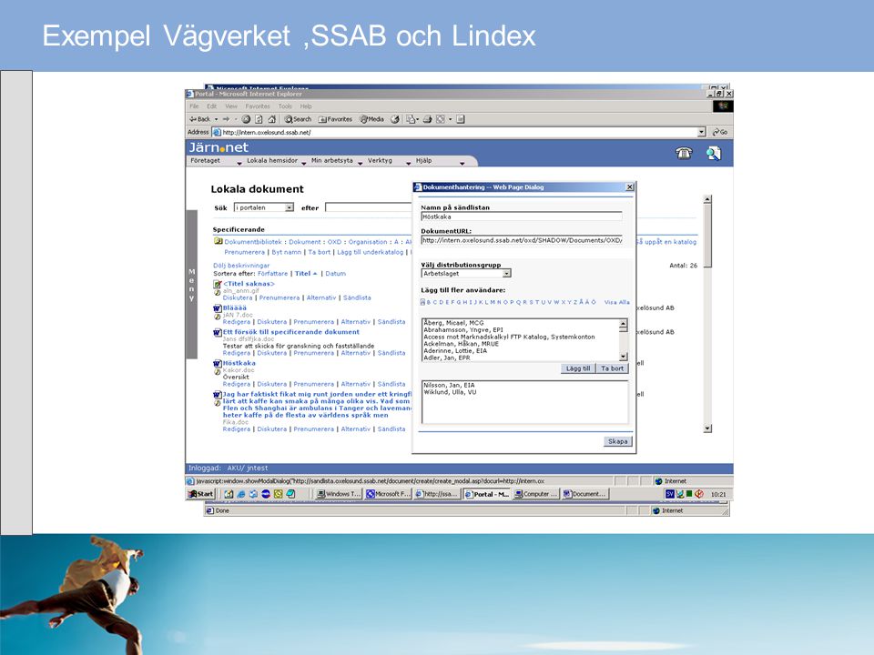 Exempel Vägverket ,SSAB och Lindex