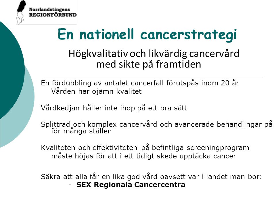 En nationell cancerstrategi