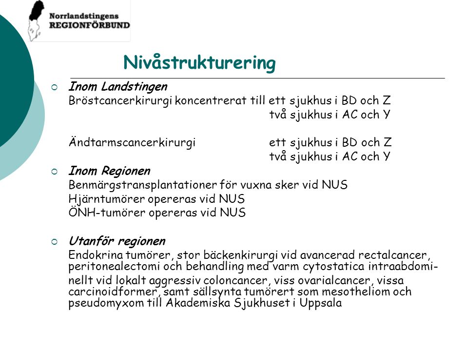 Nivåstrukturering Inom Landstingen