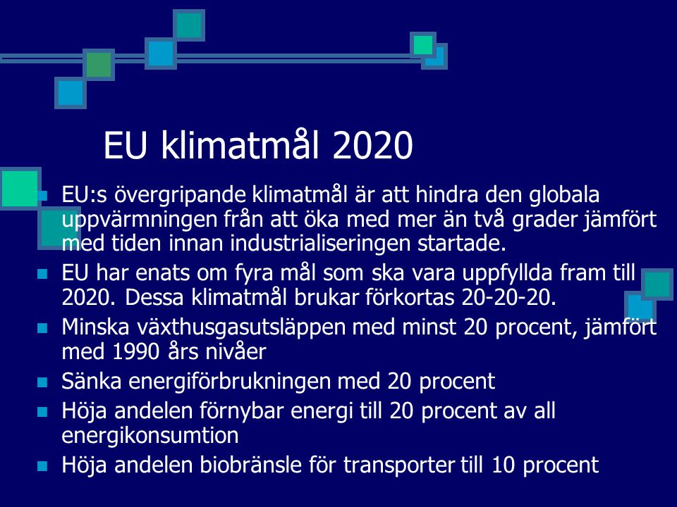 EU klimatmål 2020