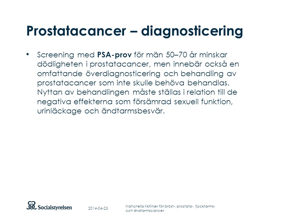 Prostatacancer – diagnosticering