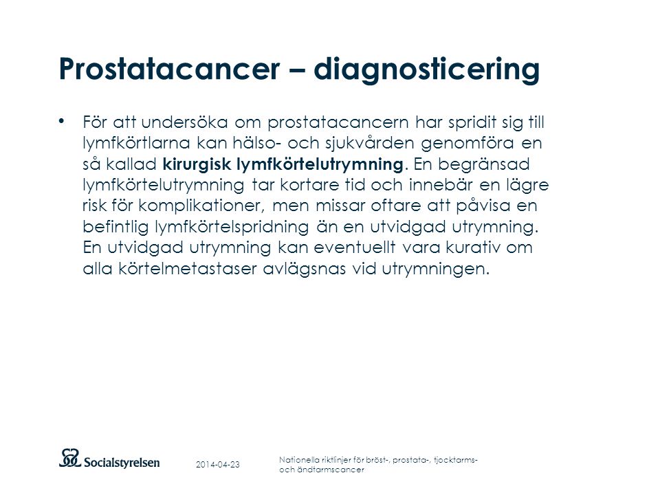 Prostatacancer – diagnosticering