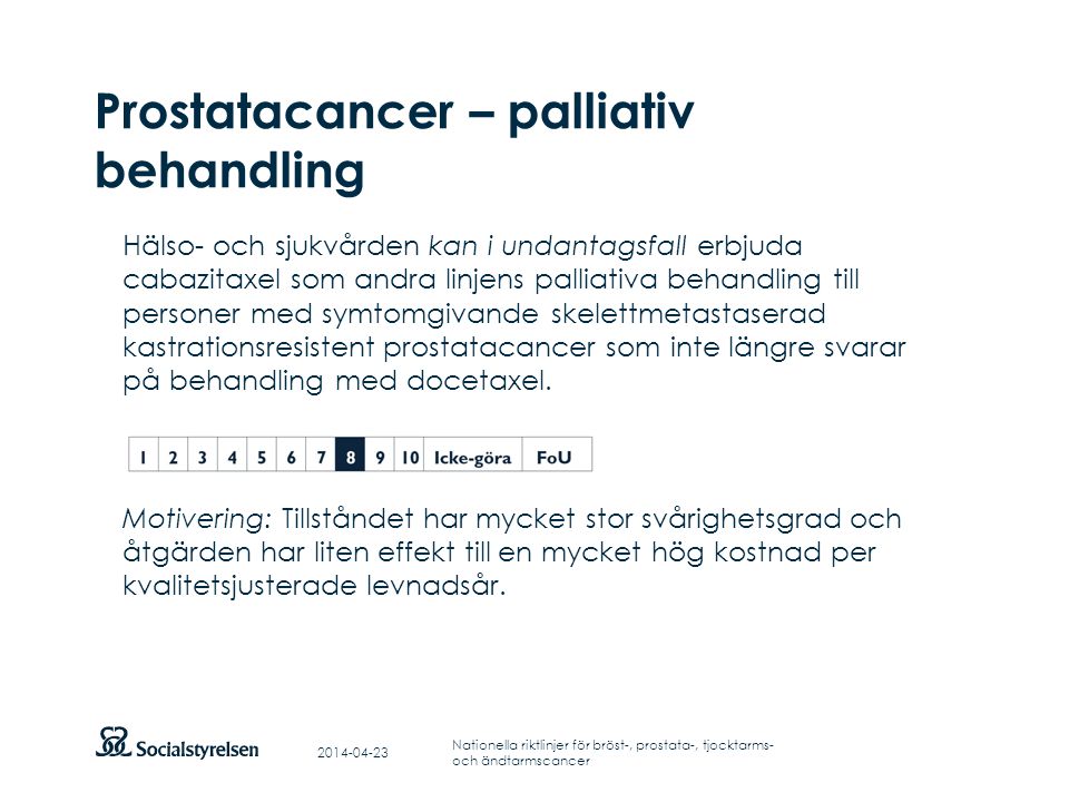 Prostatacancer – palliativ behandling