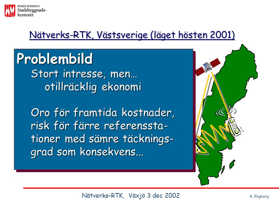 Nätverks-RTK, Västsverige (läget hösten 2001)