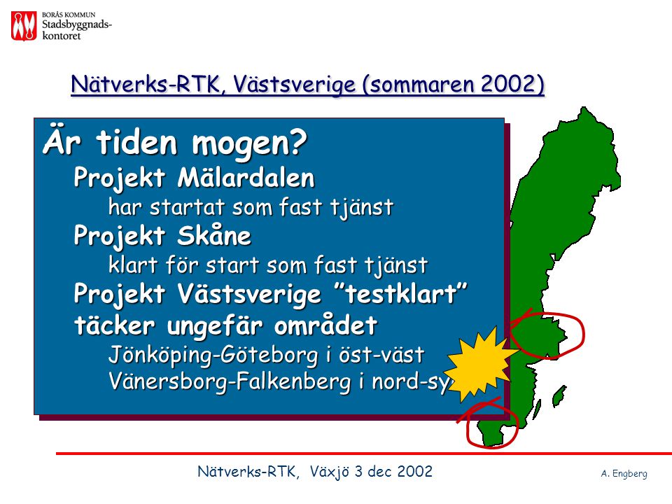Nätverks-RTK, Västsverige (sommaren 2002)
