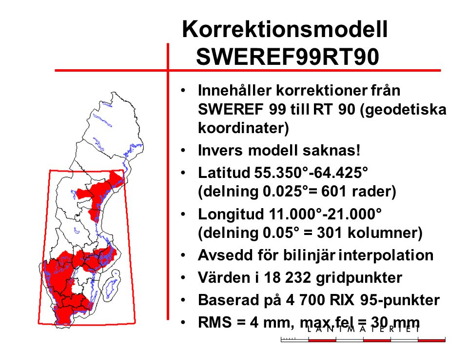 Korrektionsmodell SWEREF99RT90