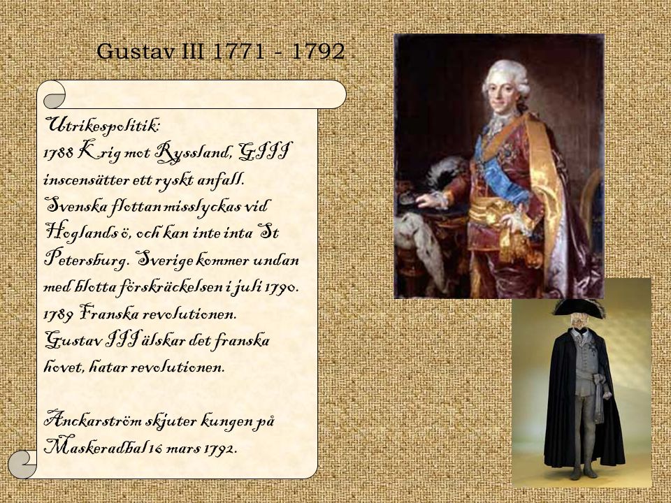 Gustav III Utrikespolitik: 1788 Krig mot Ryssland, GIII inscensätter ett ryskt anfall.