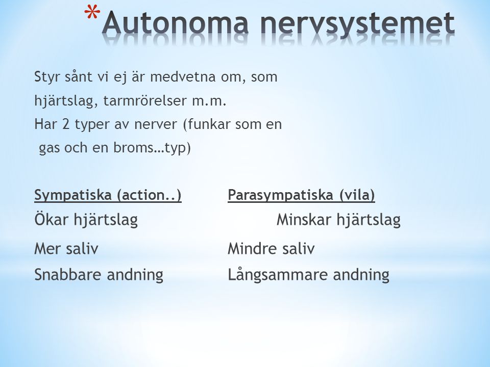 Autonoma nervsystemet