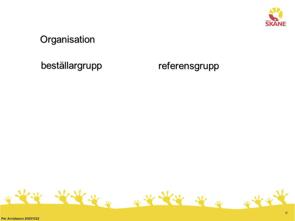 Organisation beställargrupp referensgrupp