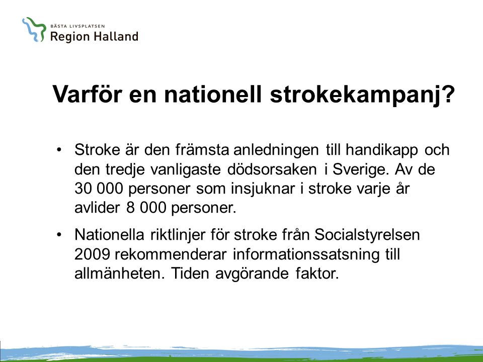 Varför en nationell strokekampanj