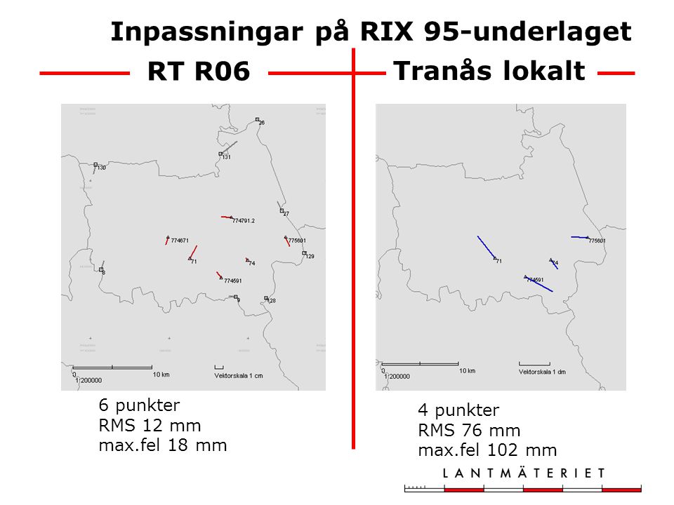 Inpassningar på RIX 95-underlaget