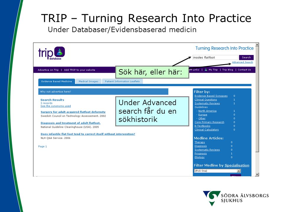 TRIP – Turning Research Into Practice