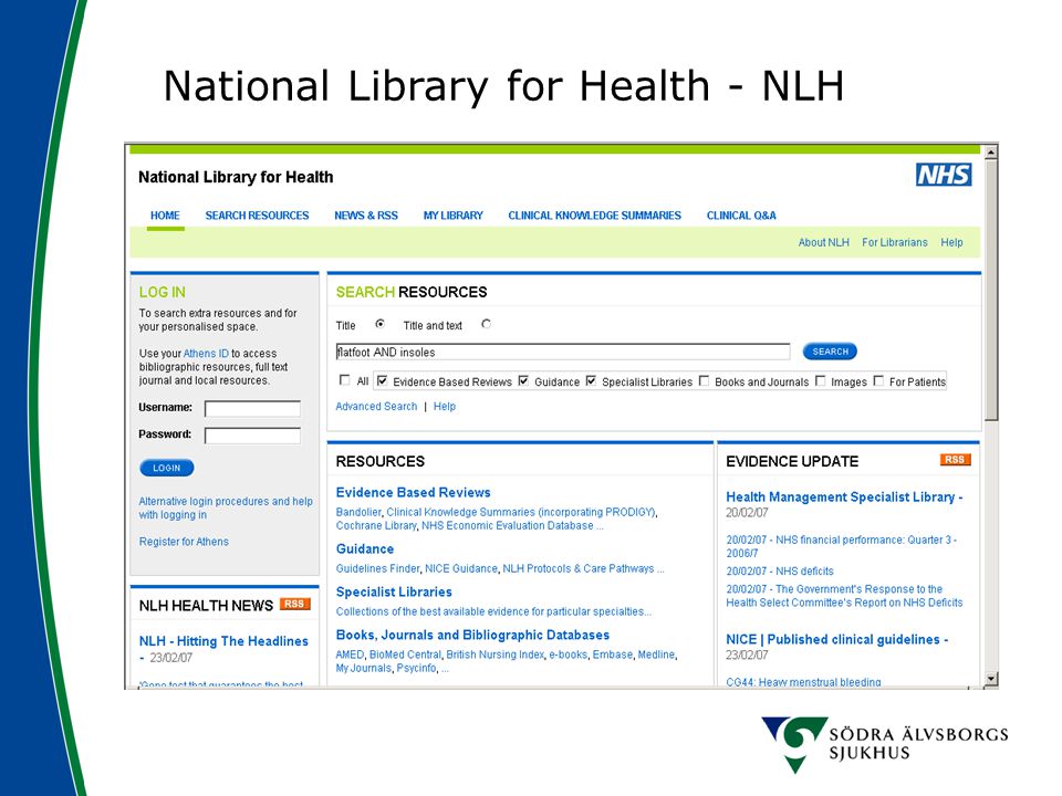 National Library for Health - NLH
