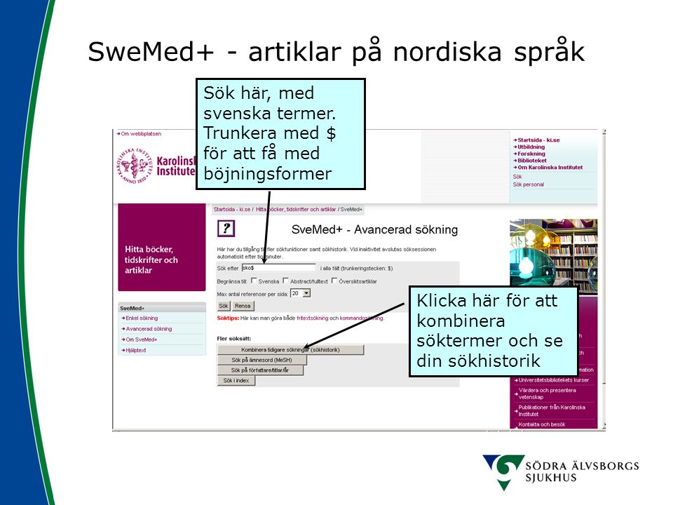 SweMed+ - artiklar på nordiska språk