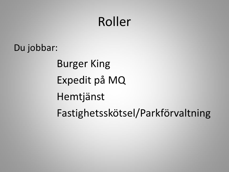 Roller Burger King Expedit på MQ Hemtjänst