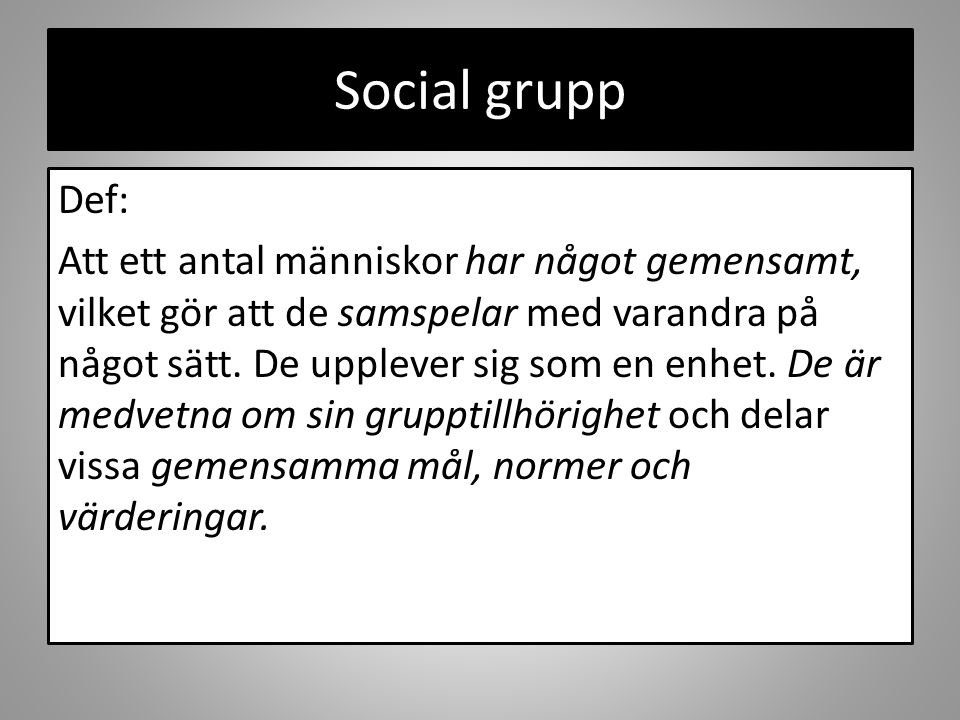 Social grupp