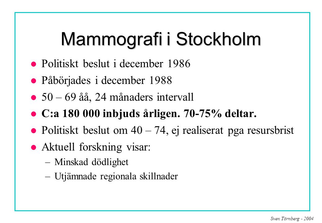 Mammografi i Stockholm