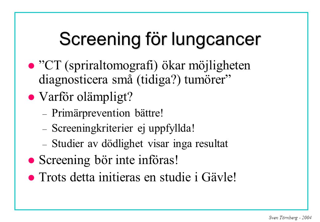 Screening för lungcancer