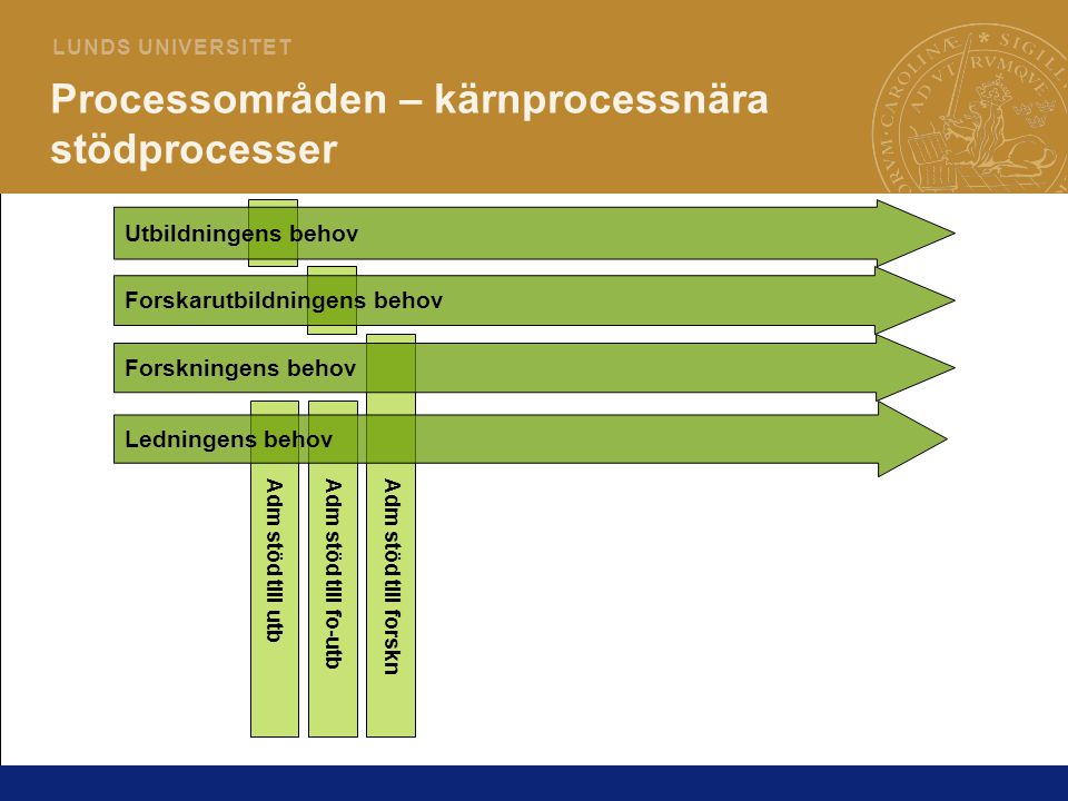 Processområden – kärnprocessnära stödprocesser