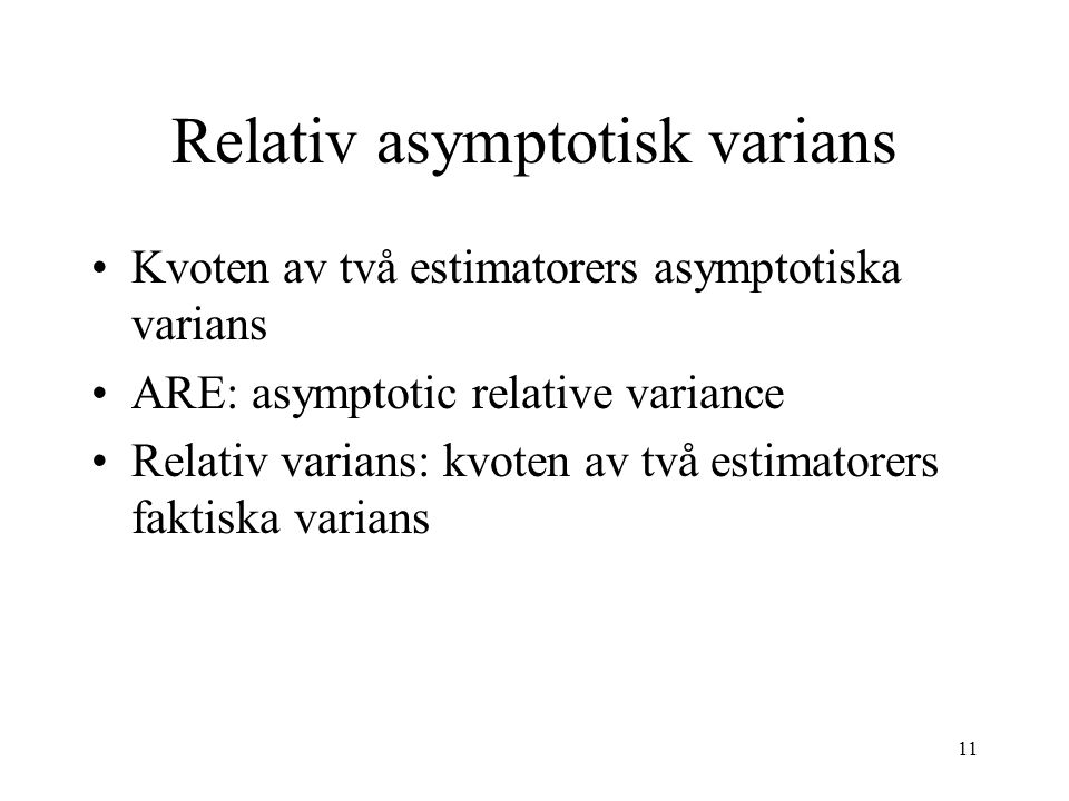 Relativ asymptotisk varians