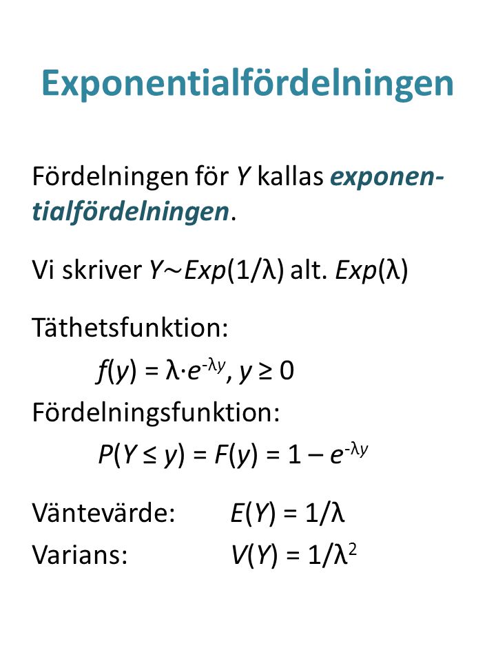 Exponentialfördelningen