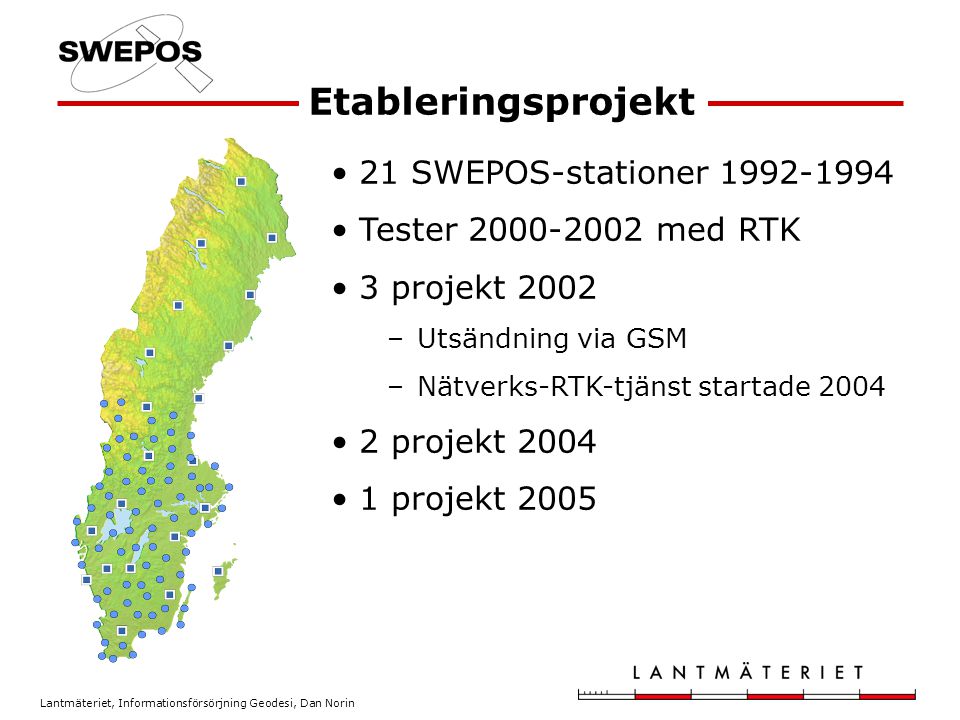 Etableringsprojekt 21 SWEPOS-stationer
