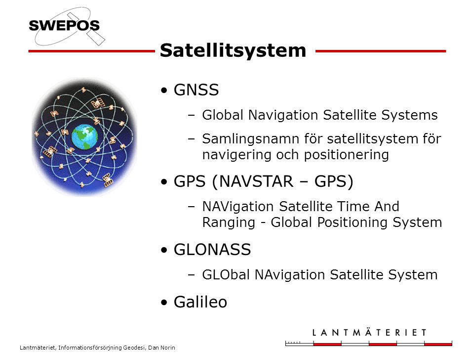 Satellitsystem GNSS GPS (NAVSTAR – GPS) GLONASS Galileo