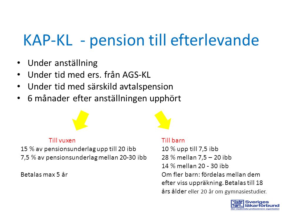 KAP-KL - pension till efterlevande