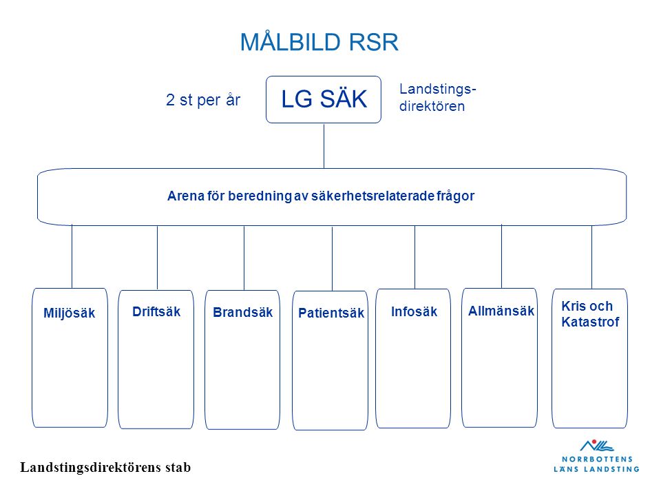 MÅLBILD RSR LG SÄK 2 st per år Landstings- direktören