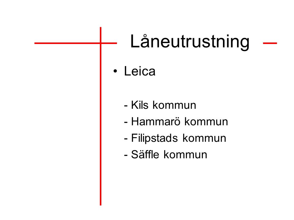 Låneutrustning Leica - Kils kommun - Hammarö kommun