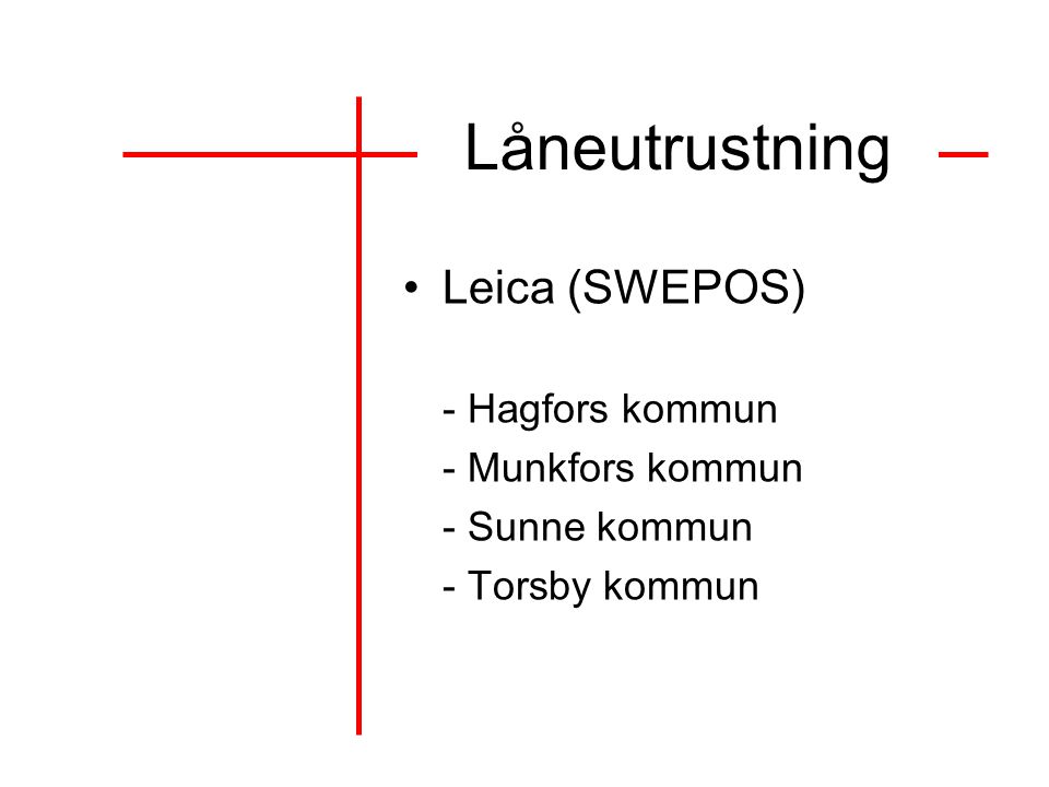 Låneutrustning Leica (SWEPOS) - Hagfors kommun - Munkfors kommun