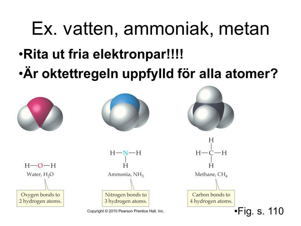 Ex. vatten, ammoniak, metan