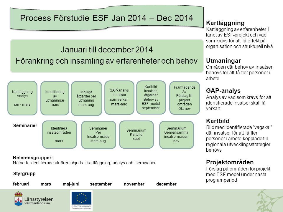 Process Förstudie ESF Jan 2014 – Dec 2014