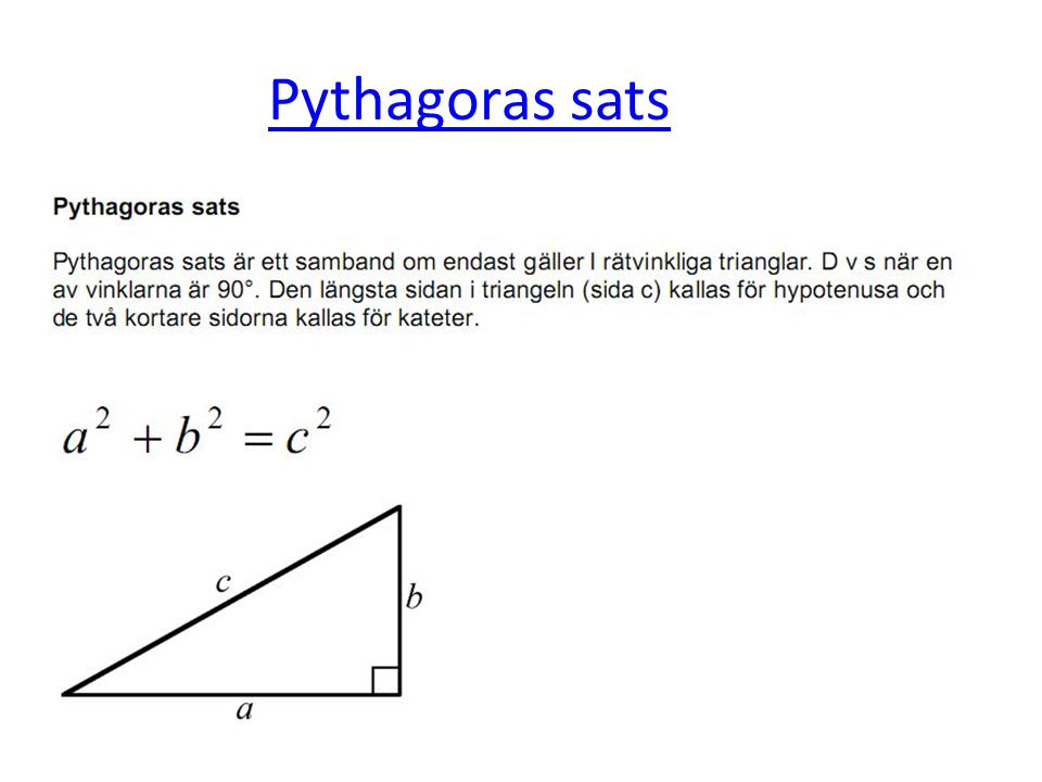 Pythagoras sats