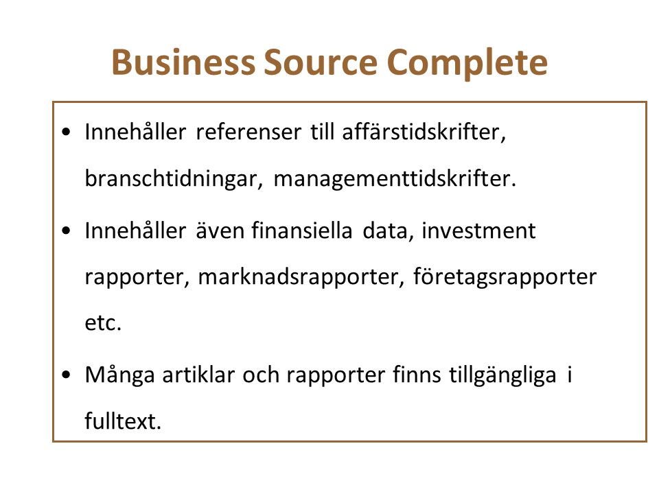 Business Source Complete