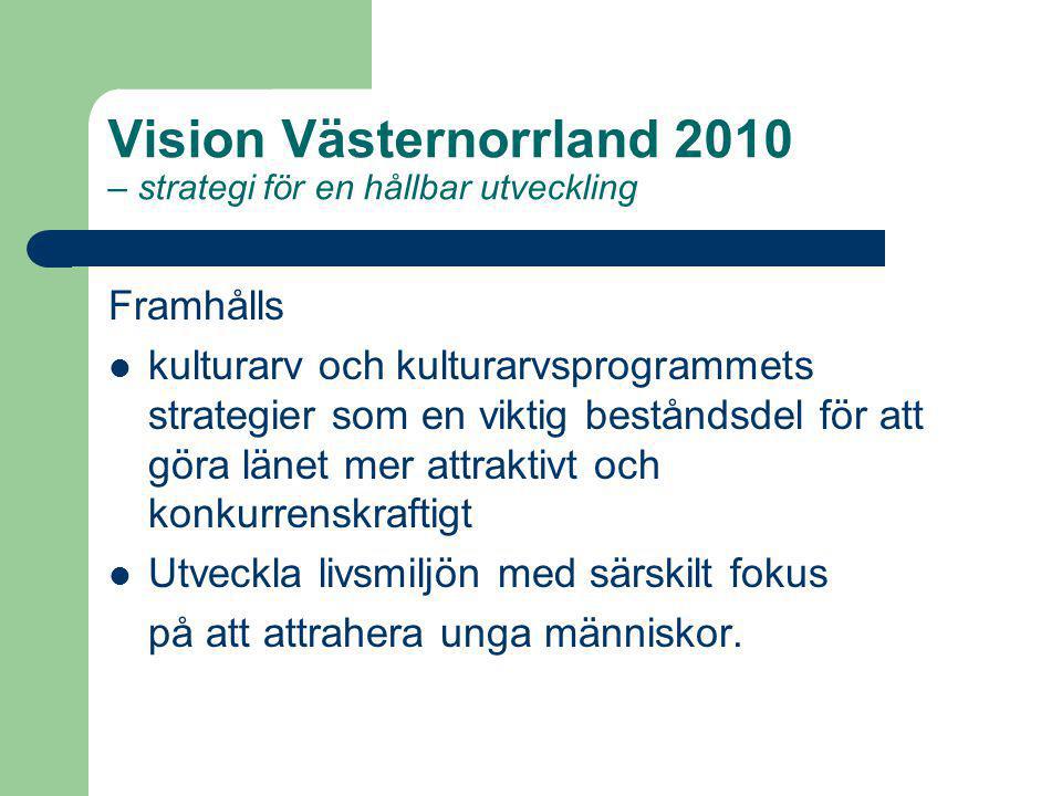 Vision Västernorrland 2010 – strategi för en hållbar utveckling
